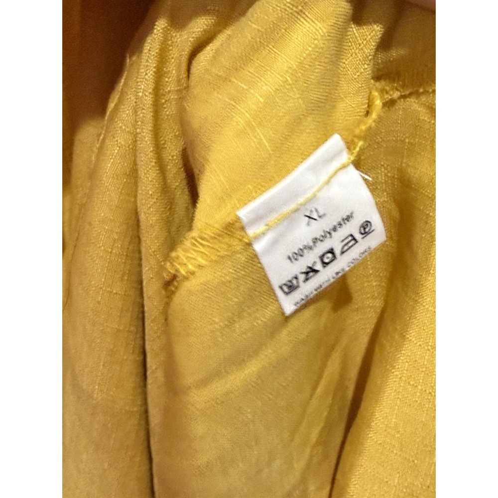 Women's Yellow Solid Halter Neck Boho Chic Minimalist Midi Swing Dress XL - Picture 4 of 6